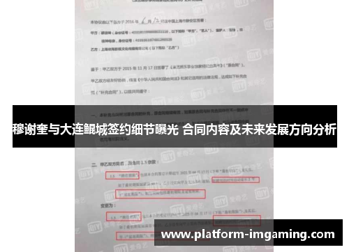 穆谢奎与大连鲲城签约细节曝光 合同内容及未来发展方向分析